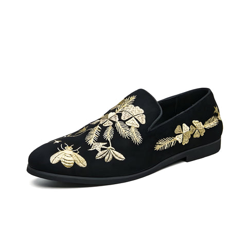 The Trajan Embroidered Suede Loafers WD Styles US 5 / EU 38 