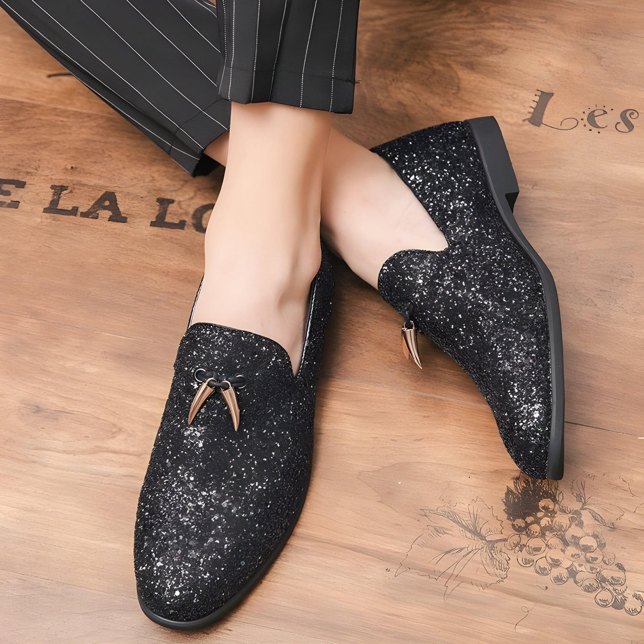 The Aurelius Crystal Penny Loafers - Multiple Colors WD Styles Black US 6 / EU 39 