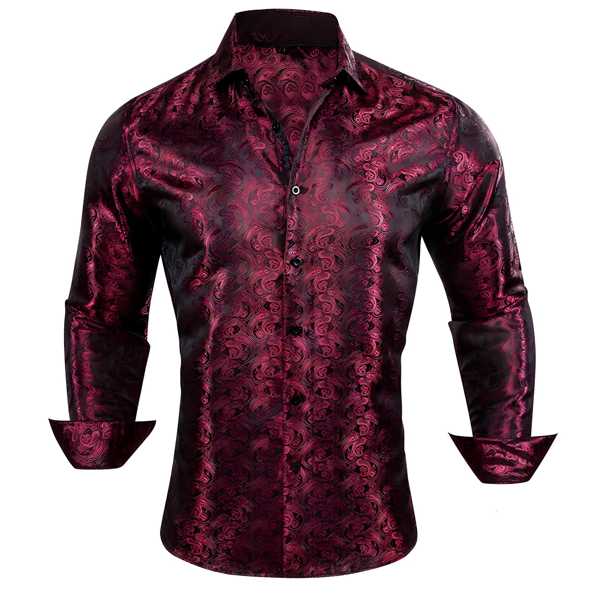 The Evander Long Sleeve Shirt - Multiple Colors WD Styles Maroon S 