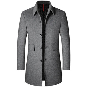 The Galen Long Sleeve Trench Coat Walter Dixxon Gray XS 