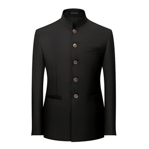 The Bellam Mandarin Collar Jacket - Multiple Colors WD Styles Black XS 