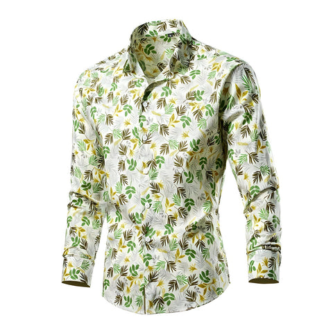 The Lysander Long Sleeve Floral Shirt - Multiple Colors WD Styles White XS 