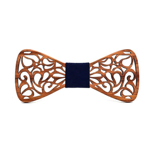 The Bradford Wooden Bow Tie - Multiple Colors William // David Navy Blue 