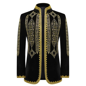 The Florence Velvet Mandarin Collar Jacket WD Styles 